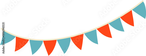 Colorful party flags