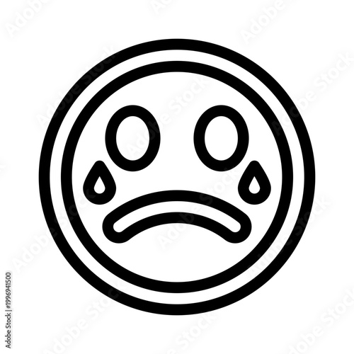 sad line icon