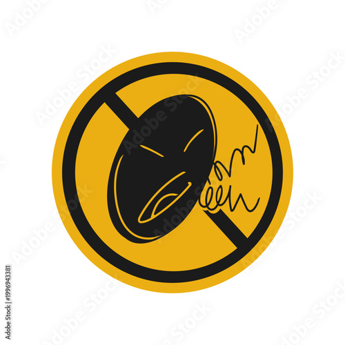 No bullying warning sign. Concept of stopping harassment, promoting respect, and creating a safe environment in school or work.