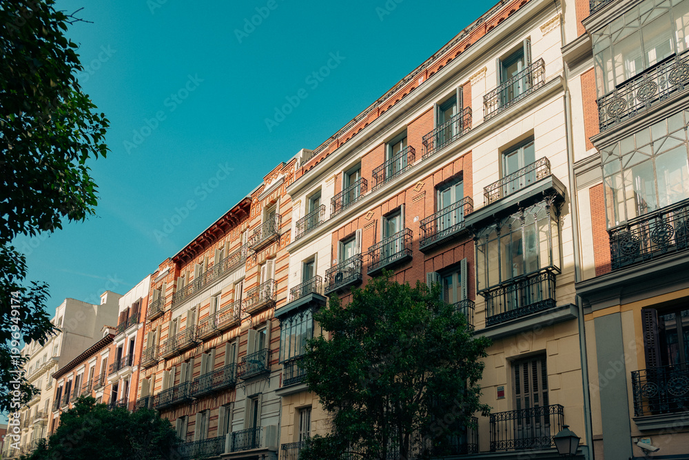 Fototapeta premium Fachadas y arquitectura de edificios de Madrid