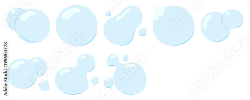 Cartoon Soap Bubbles Set