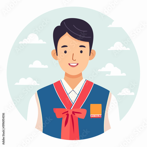 Young Man in Traditional Korean Hanbok