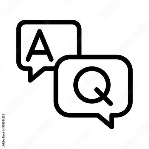 Q&A line icon