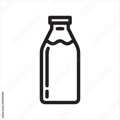 Milk bottle vector icon