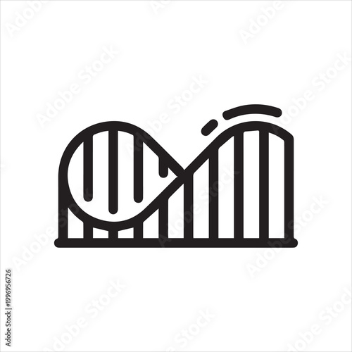 Roller coaster vector icon