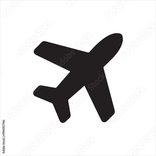 Airplane icon vector. Plane sign