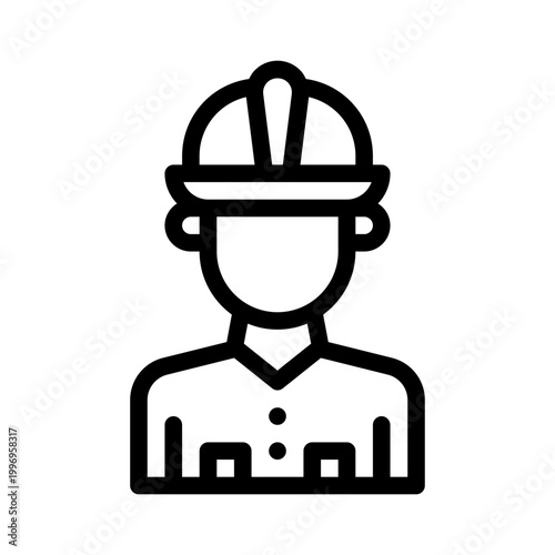 firefighter line icon