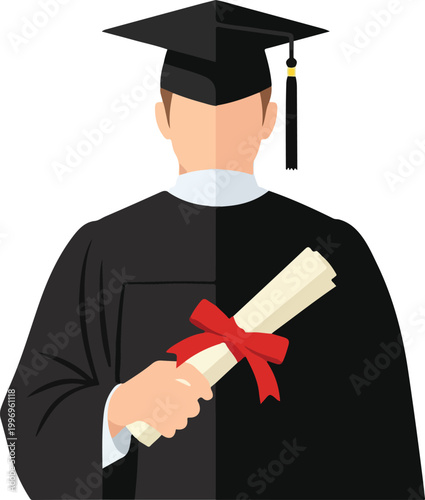 Graduate Holding Diploma Certificate.
