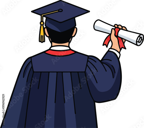 Man in Graduation Gown 6.