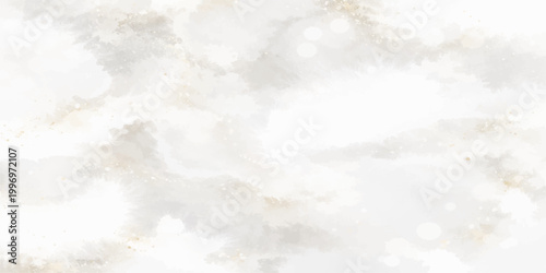 Bright white fluffy clouds float across a clear blue summer sky in a beautiful sunny day cloudscape featuring high altitude sunlight and a light abstract atmosphere