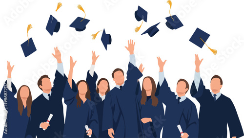 Graduates in Academic Gowns 1.