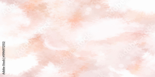 A beautiful abstract watercolor background featuring bright blue sky and white clouds with sunny summer sunlight across a clear heaven atmosphere