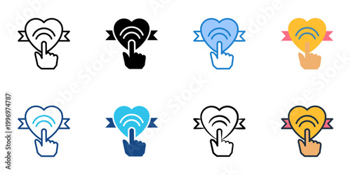 Brand touchpoints icons set multiple style collection. Editable stroke 
