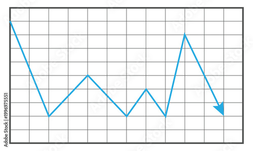 Stock icon on white background. flat style. financial market crash icon for your web site design, logo, app, UI . graph chart downtrend symbol. chart going down sign. vector Illustration . EPS 10 .