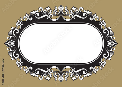 Vintage scroll lines, text frames, vintage pattern designs.