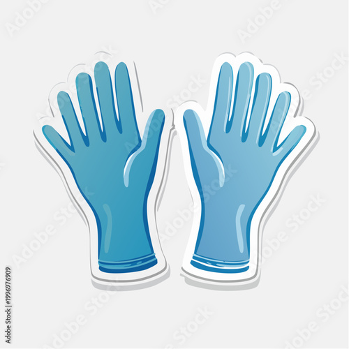 Pair of Blue Medical Gloves