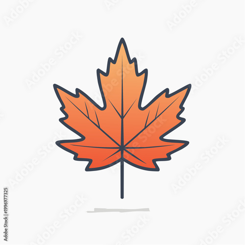 Stylized Maple Leaf Icon