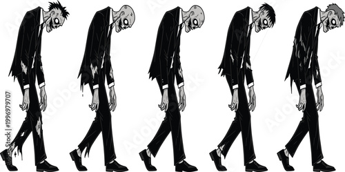 Vector illustration set of black silhouettes of fashion women, people, and couples in various art styles including beauty, shopping, and dancing