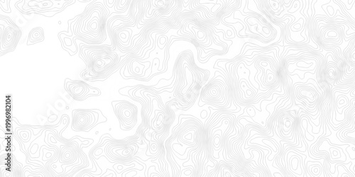 Black and white lines seamless Topographic map patterns, topography line map. Vintage outdoors style. The stylized height of the topographic map contour in lines and contours isolated on transparent.