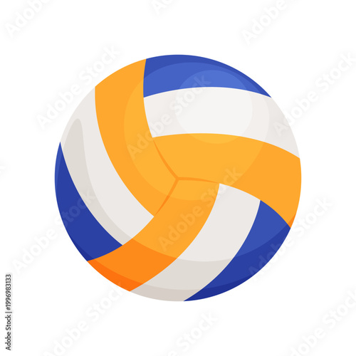 Volleyball. Sports equipment. Concept of a healthy lifestyle, sports. Vector on a white background.