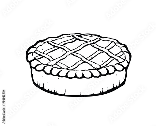Vector illustration of a pie
