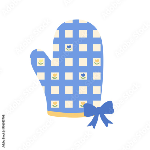 Mitten Oven Floral Plaid Cute Kitchen Accessory Design