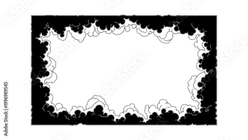 2D AutoCAD generated abstract border design on white background