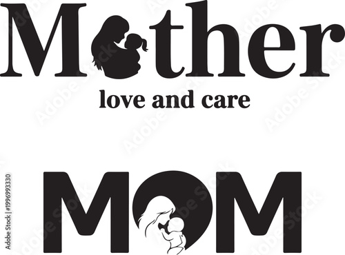 Mother love and care logo with silhouette of mom holding daughter

Minimalist motherhood icon for maternal health and childcare branding

Elegant mother and child silhouette for family care logo desig