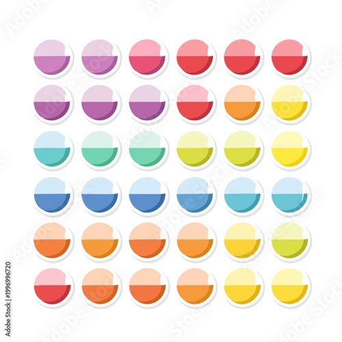Free Download Colorful Circle Icons with Gradient Fill - GFXLoad
