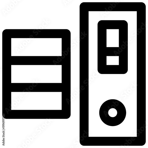 Backup storage. Editable stroke vector icon.