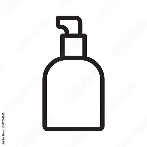 Black soap dispenser icon, hand sanitizer symbol, pump bottle illustration, hygiene product