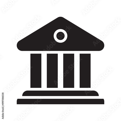 Bank, building, icon, symbol, finance, institution, architecture