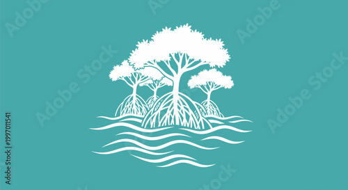 Mangrove Tree Roots Underwater Ecosystem.