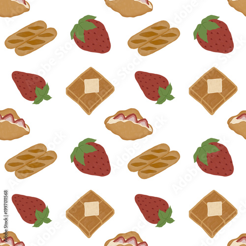 Pastry print pattern seamless. Pastry digital paper sublimation fabric transparent background.