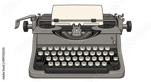 Vintage Typewriter Machine Writing Device.