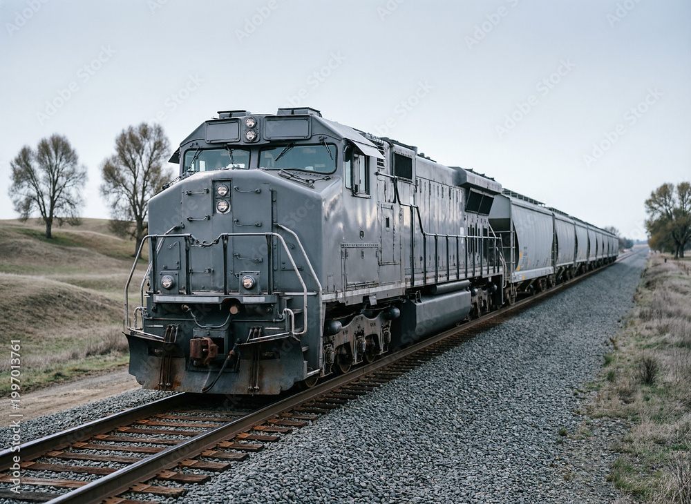Fototapeta premium Freight train with cargo containers