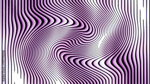 Fotografía Vibrant purple optical illusion with wavy lines