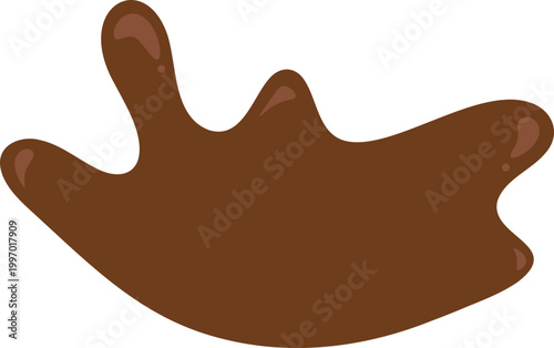 Delicious chocolate splashes and splatters, milk chocolate.