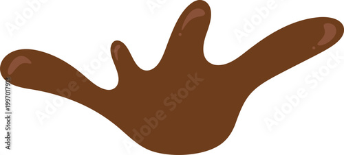 Delicious chocolate splashes and splatters, milk chocolate.