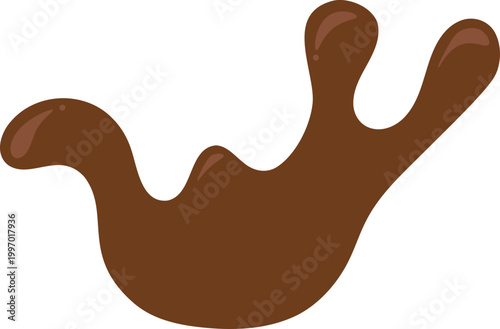 Delicious chocolate splashes and splatters, milk chocolate.