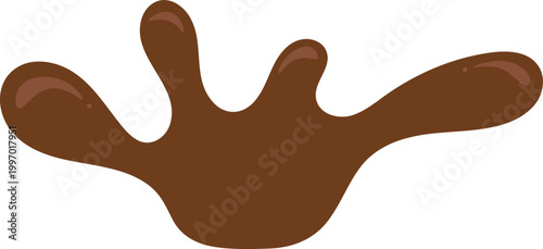 Delicious chocolate splashes and splatters, milk chocolate.