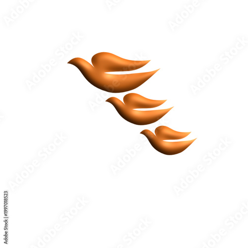 Birds 3D ilustration