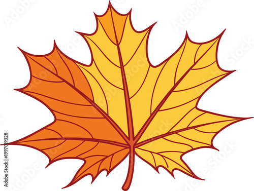Maple Leaf Fall Season Concept. Classic Maple Leaf Simple Shape. Maple Leaf Organic Nature Element. Maple Leaf Canadian Identity Symbol. Maple Leaf Nature Inspired Design. Canadian Maple Leaf Icon