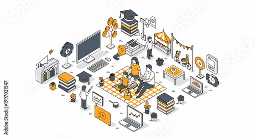 Kid mom dad work study play book tech home park art idea plan web app view