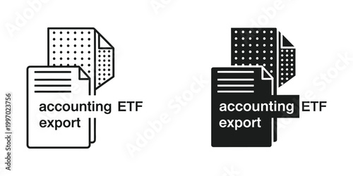 Comparison of accounting etf export file formats in document and spreadsheet styles