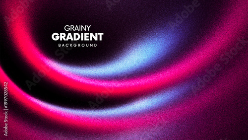 Colorful grainy gradient with vivid pink purple tones blending around dark central void created from thousands of individual dots. Neon grainy gradient for modern visuals and digital design. Vector