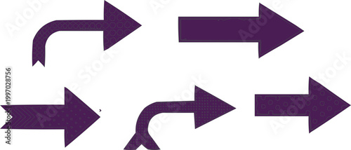Arrows pointing in various directions provide clear visual indicators for navigation.