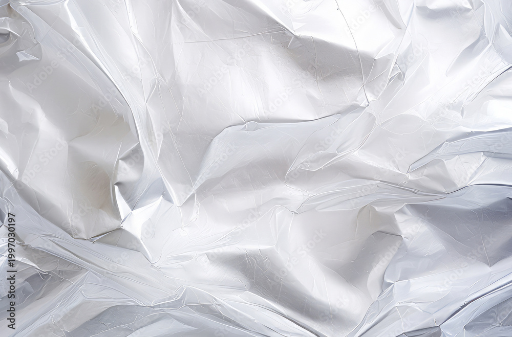 Obraz premium Processed collage of transparent cellophane plastic foil texture. Background for banner, backdrop.