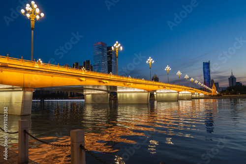 Photography bridge at night