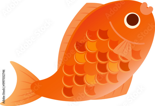 Cute Orange Carp Fish